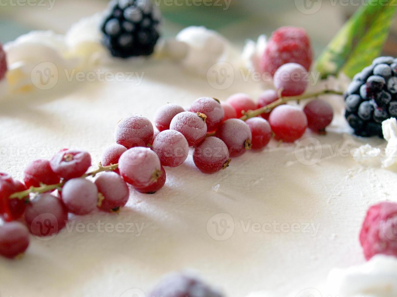 bolo de torta de frutas foto