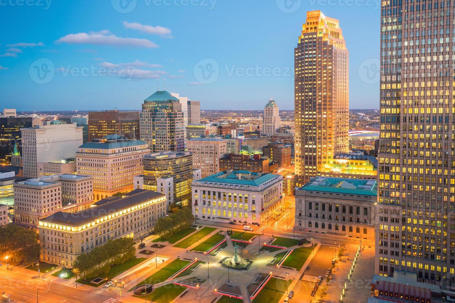 vista do centro de cleveland foto