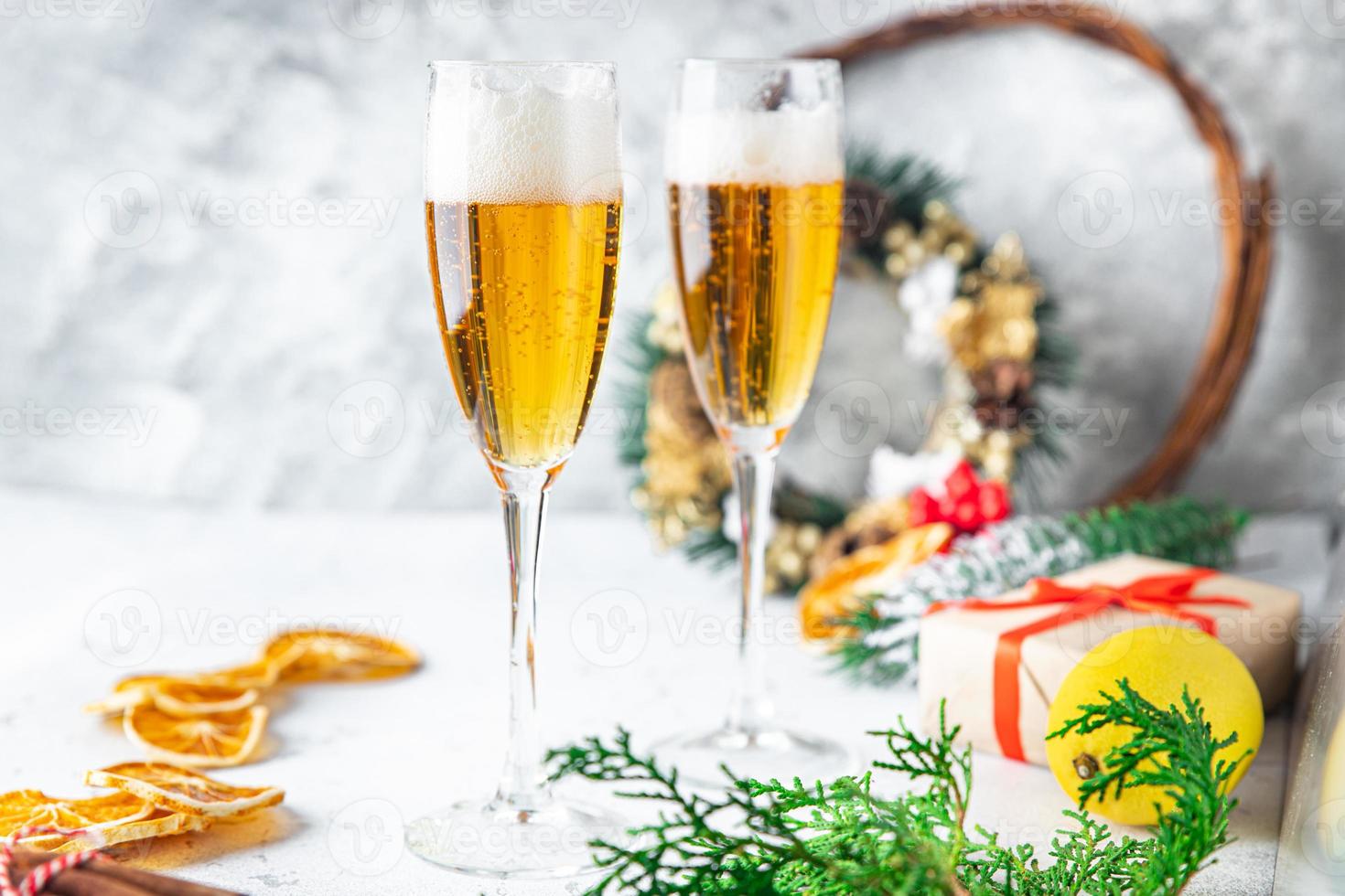 espumante taça de champanhe feriado natal coquetel vinho foto