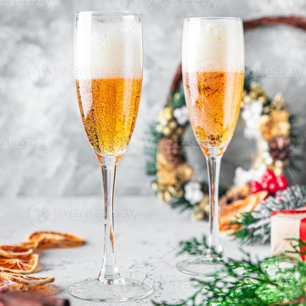 espumante taça de champanhe feriado natal coquetel vinho foto