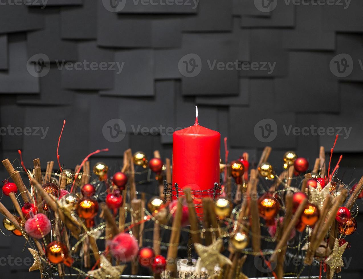 vela decorativa de natal decorada foto