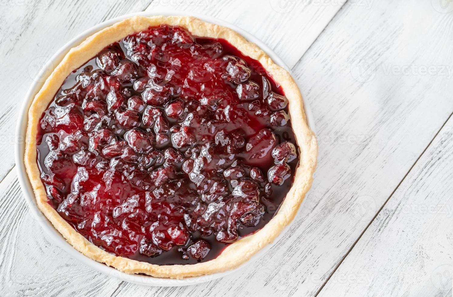 tarte de geleia de cereja foto