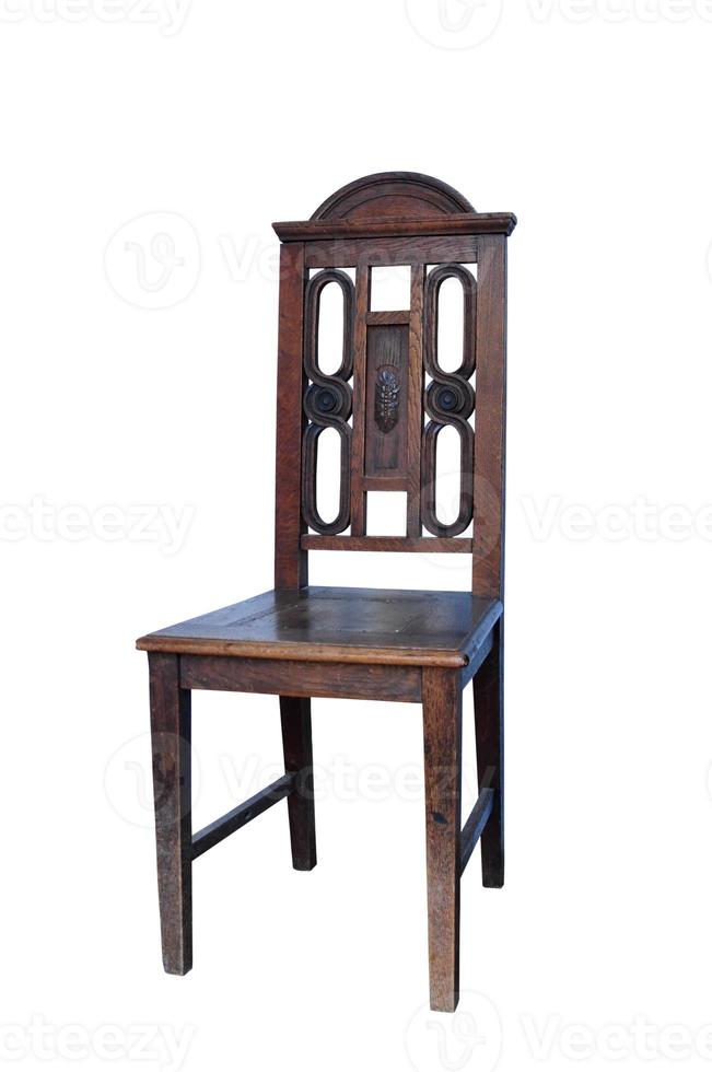 cadeira de madeira velha foto
