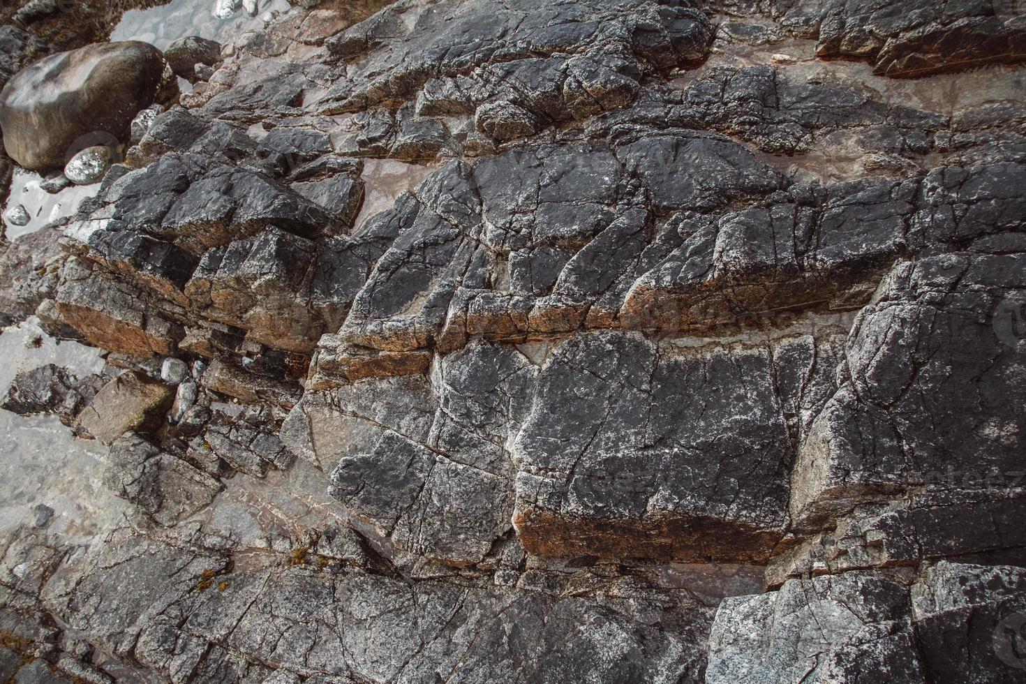 textura de pedra das ondas erodem, fundo da natureza. vista do topo. copie o espaço. pode usar como banner foto