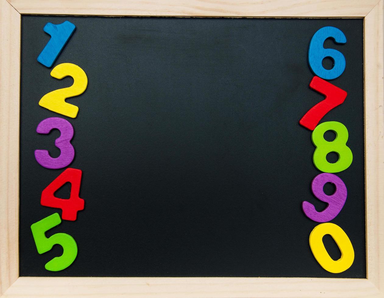 números de madeira coloridos foto