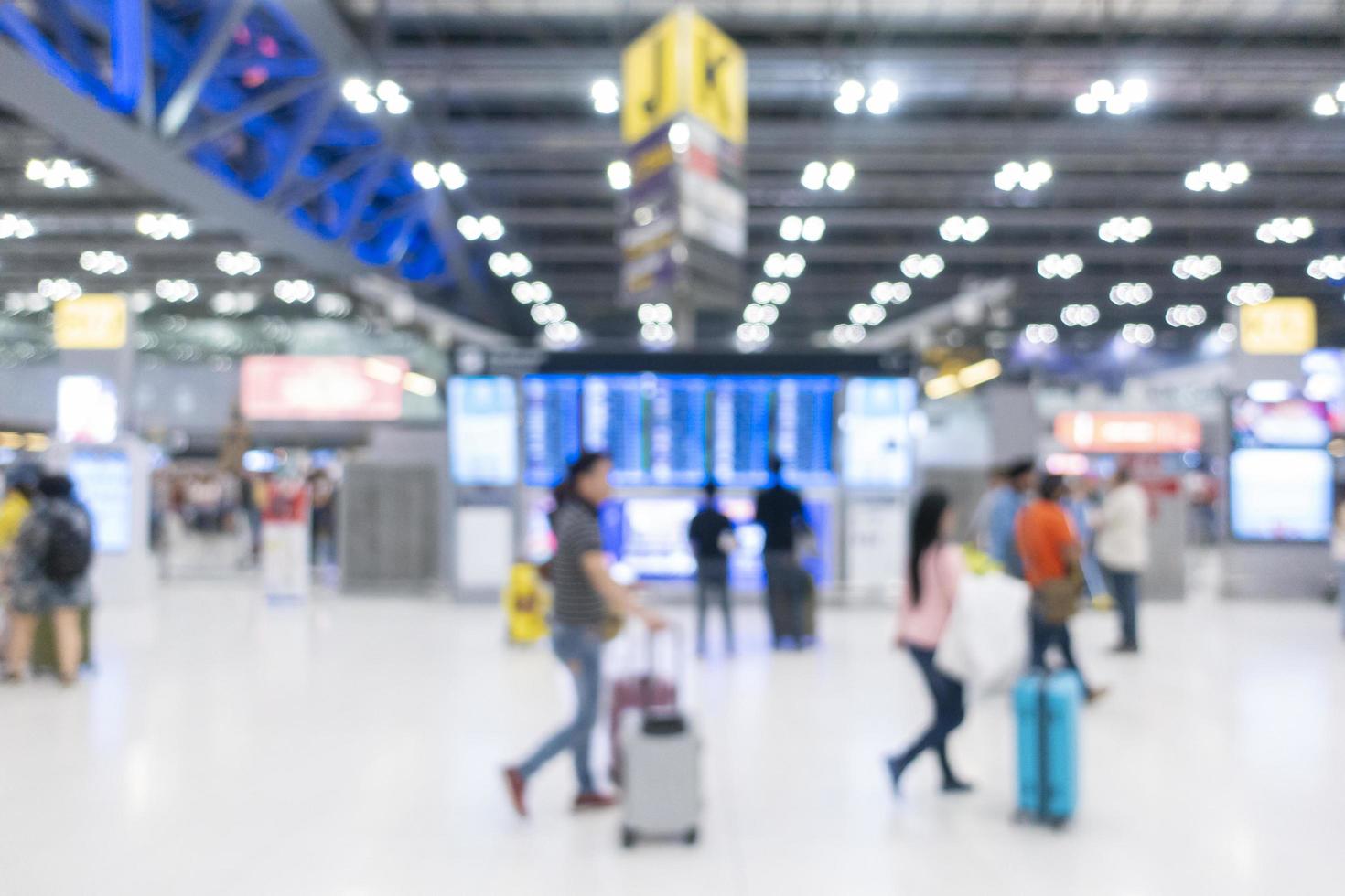 fundo desfocado do aeroporto internacional foto