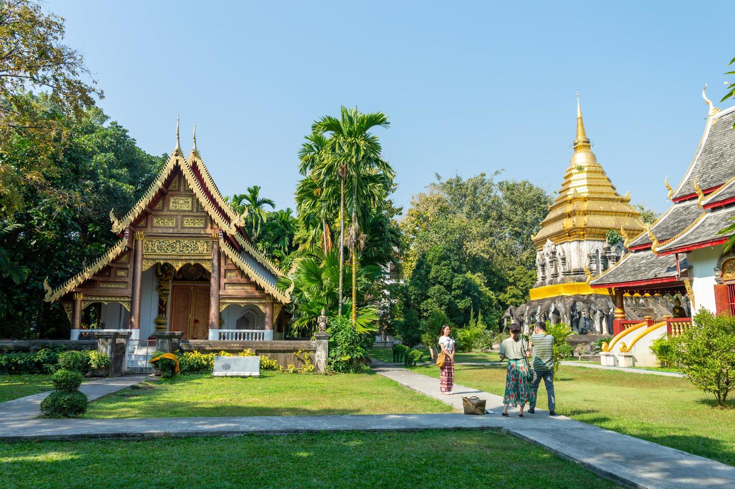 wat chiang man chiang mai tailândia10 de janeiro de 2020wat chiang man foi construído por mangrai 209 em be1297. foi o primeiro templo em chiang mai, a localização da fortaleza wiang nop buria do povo lawa. foto