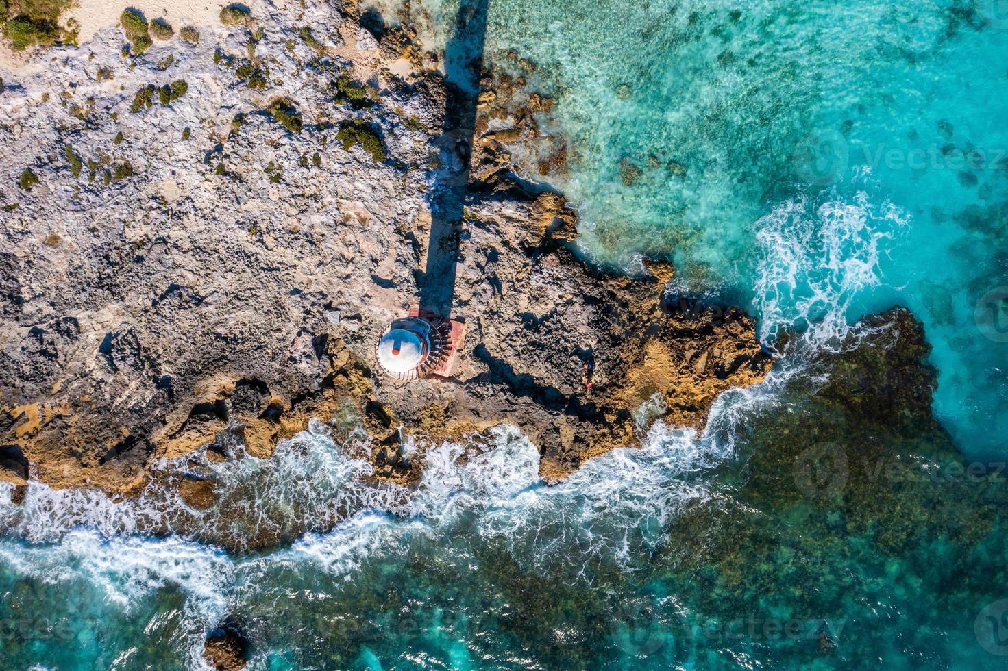 vista aérea do farol de punta cancun foto