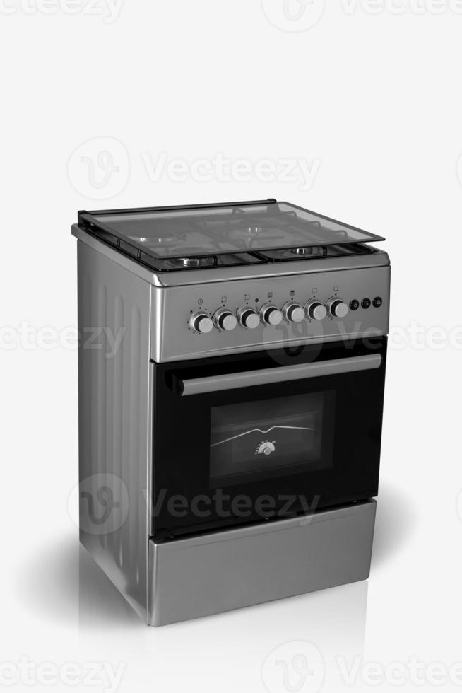 forno de cozinha doméstico moderno em um fundo branco foto
