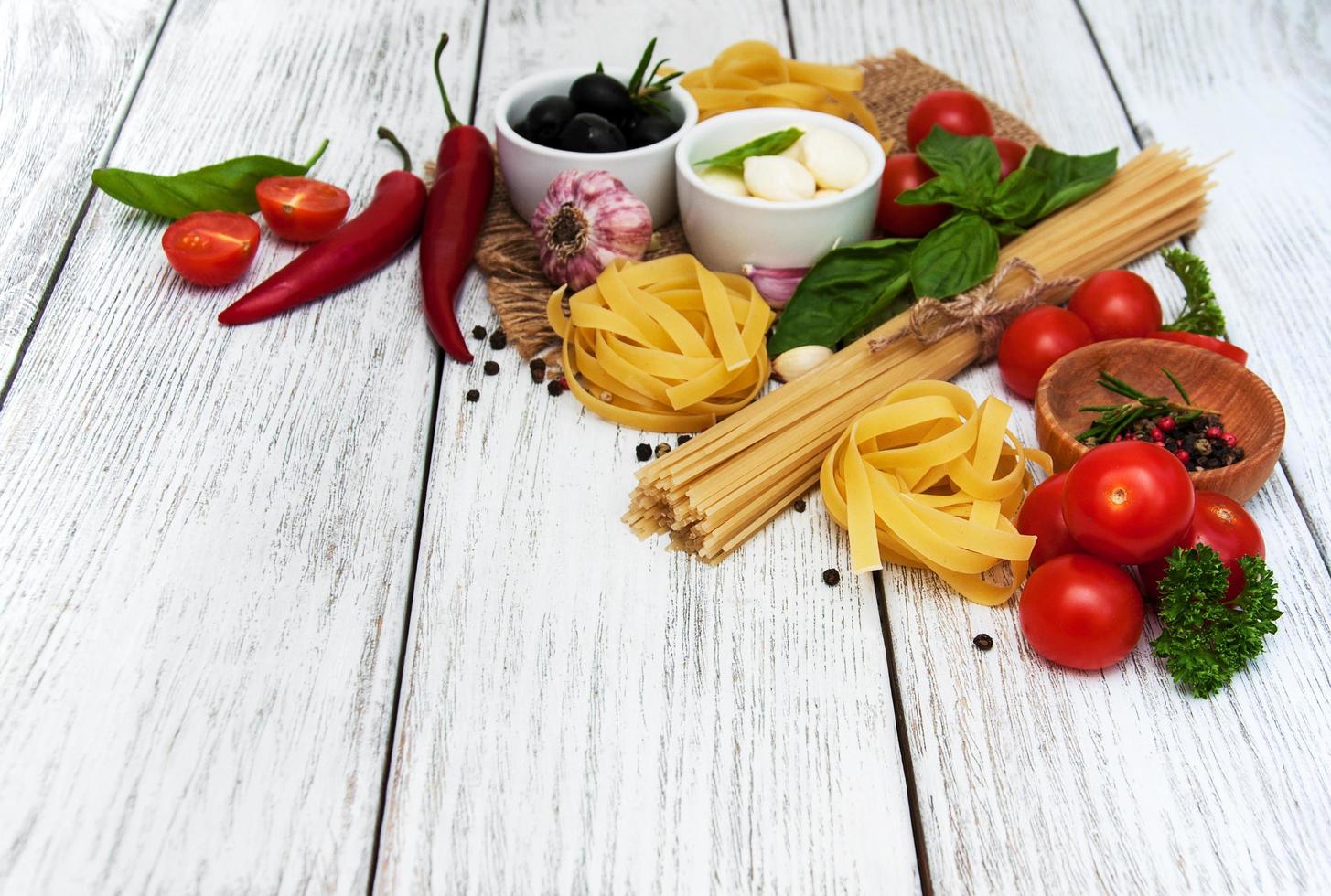 ingredientes alimentares italianos foto