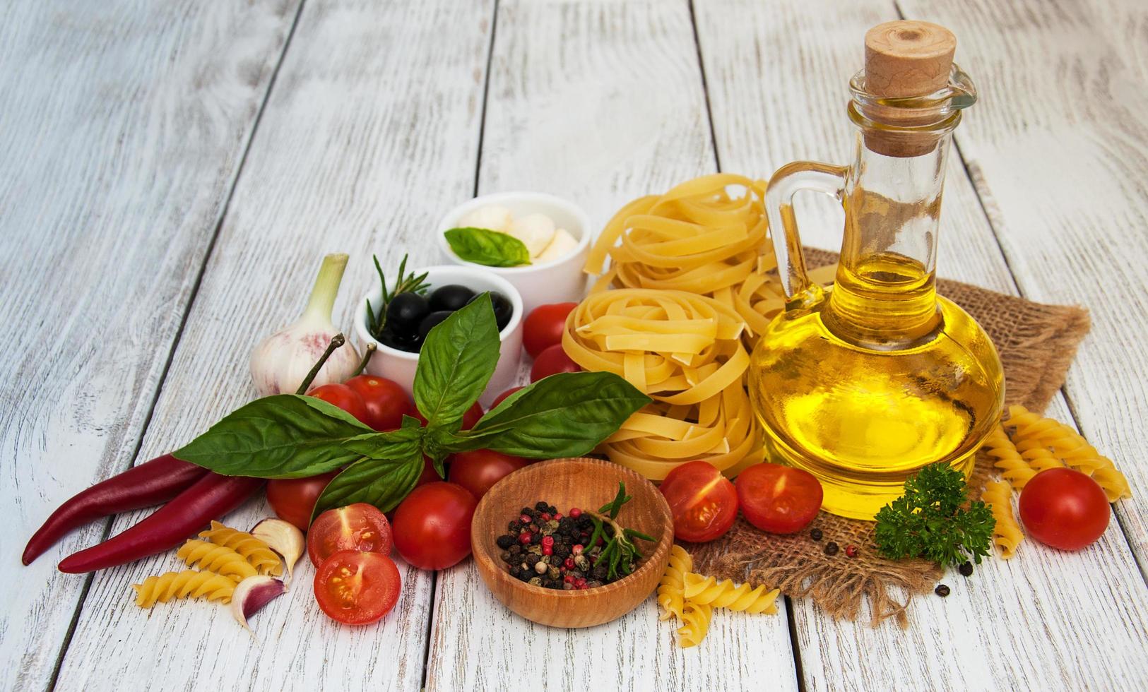 ingredientes alimentares italianos foto