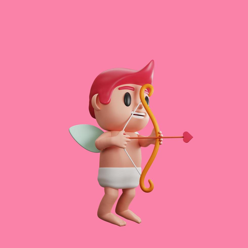 conceito de dia dos namorados de personagem cupido foto