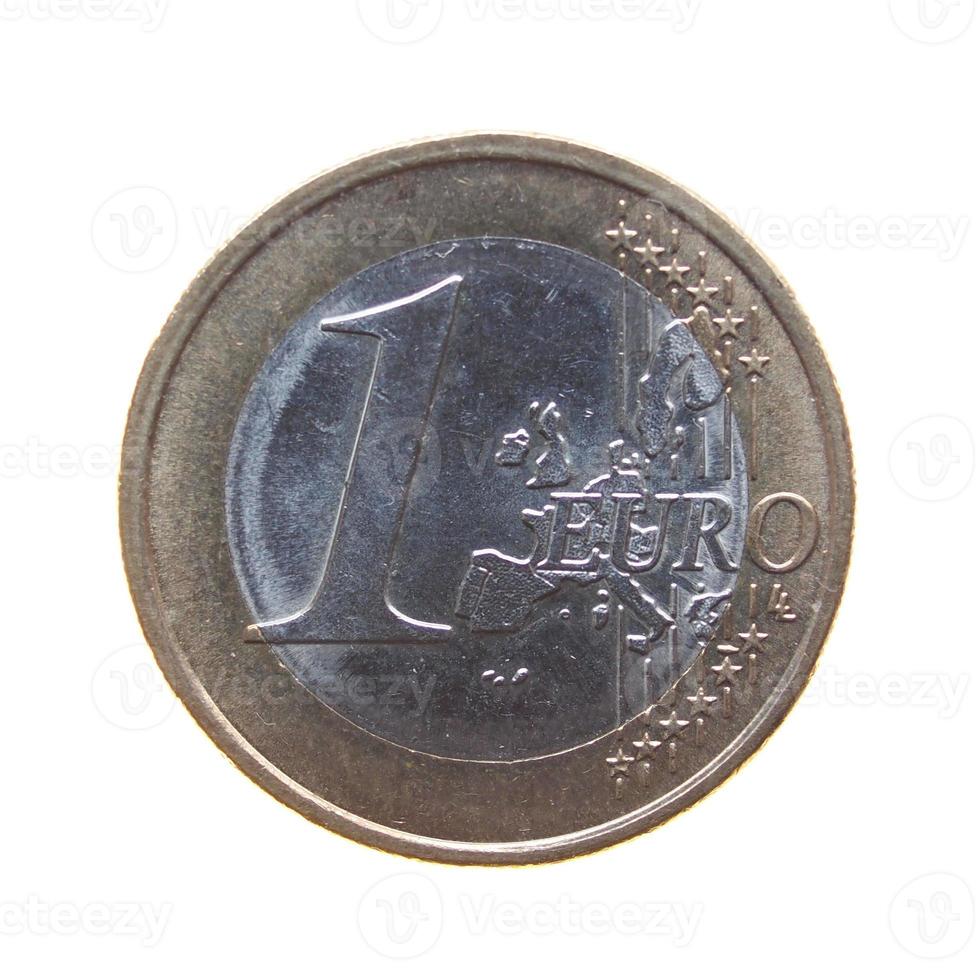 moeda de euro isolada foto