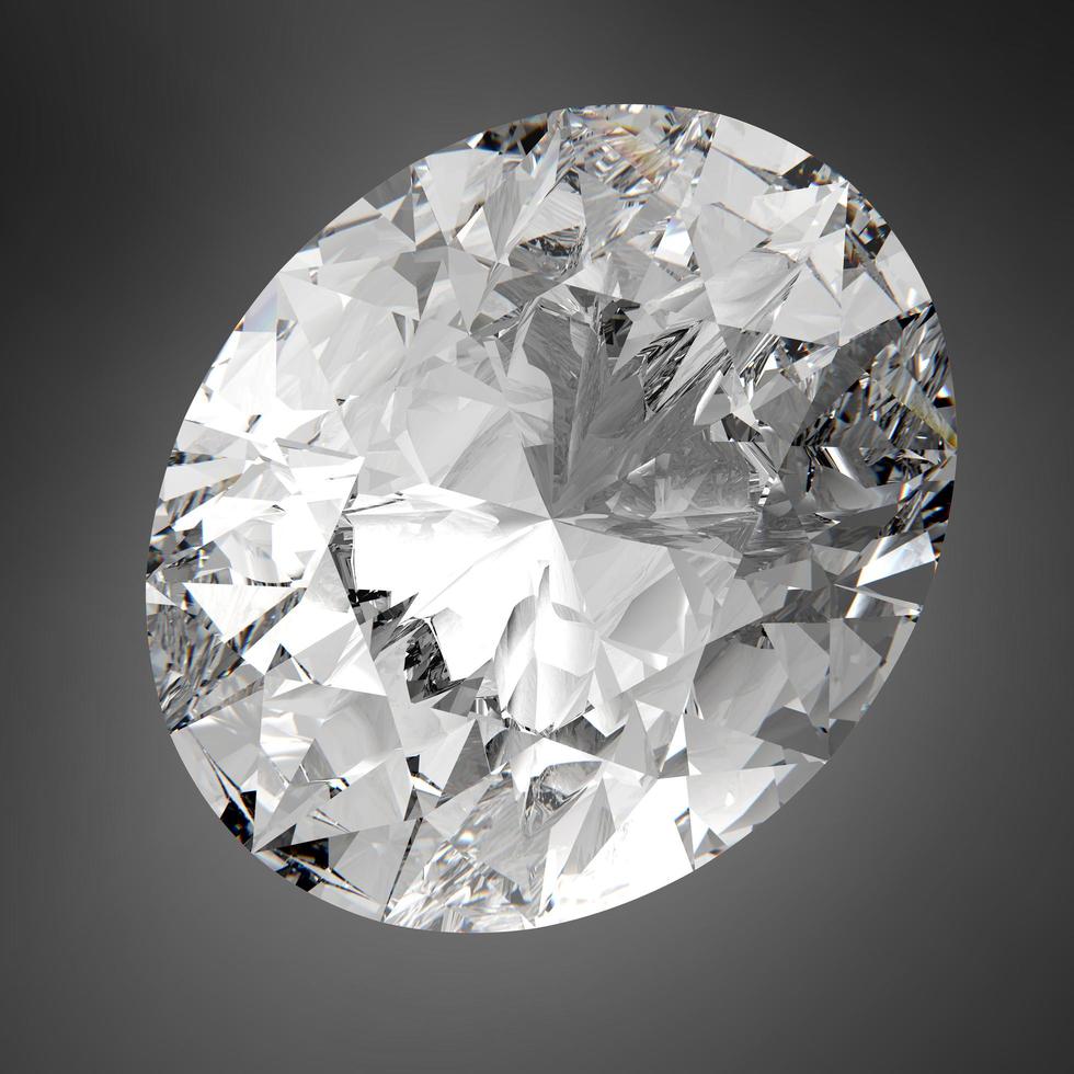 diamante oval brilhante 3d foto