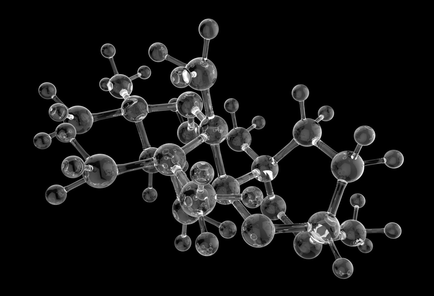 molécula de vidro 3d foto