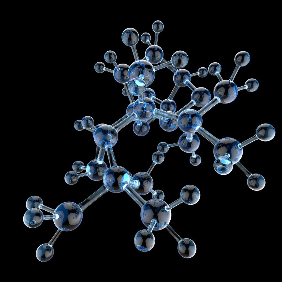 fundo 3d da molécula foto