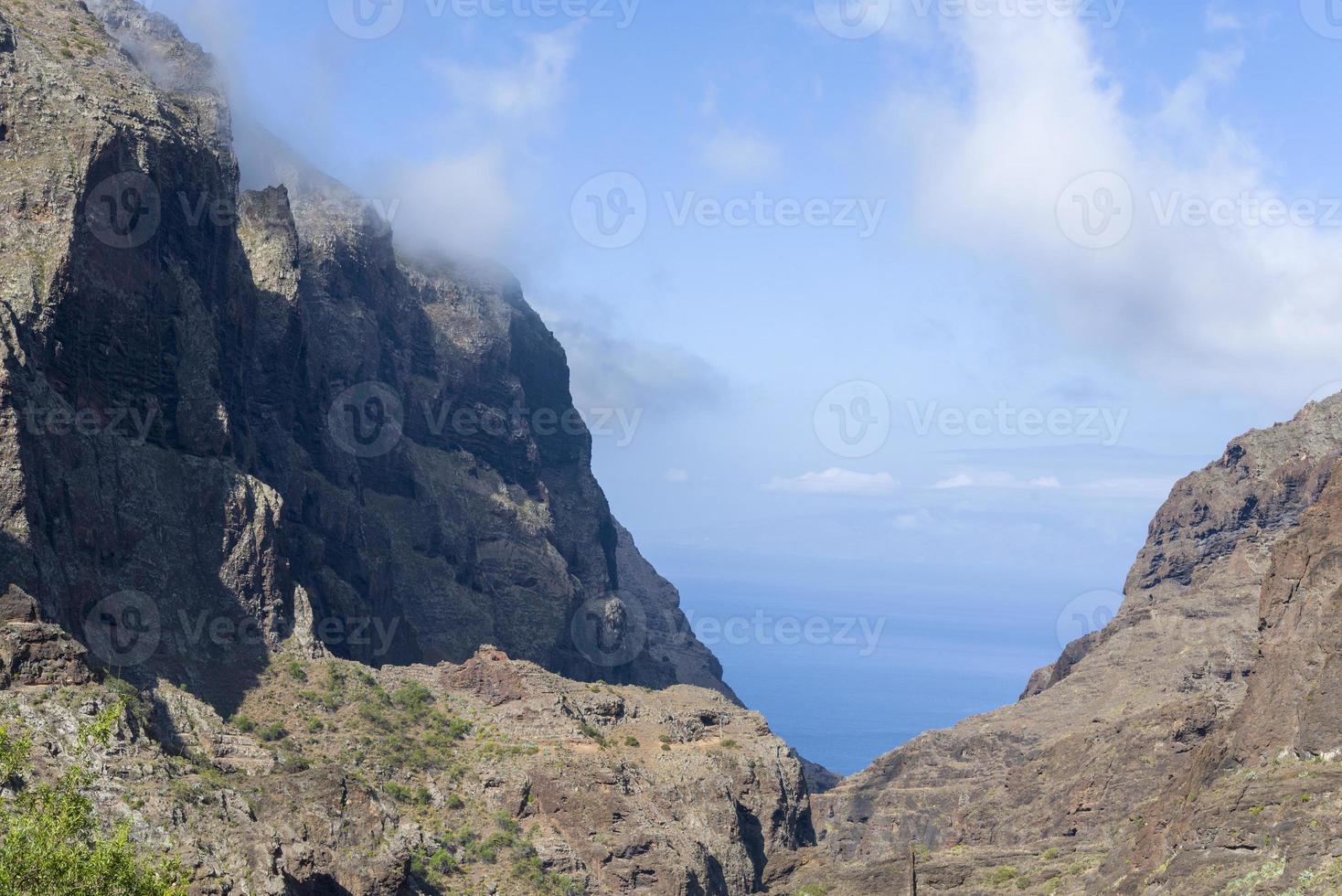 vista das montanhas e a máscara do desfiladeiro. foto