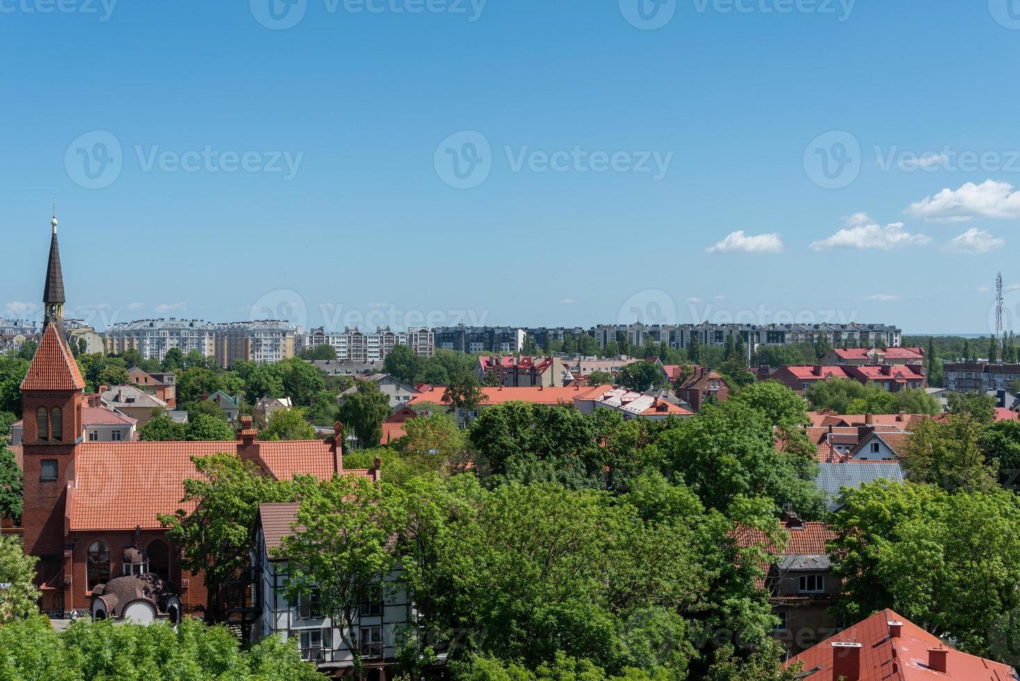 zelenogradsk, rússia junho 2021 magnífica paisagem urbana. foto