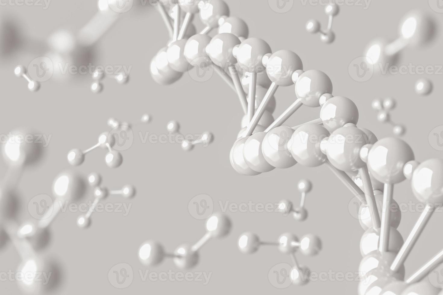 maquete de molécula, abstrato para ciência ou medicina. renderização em 3D foto
