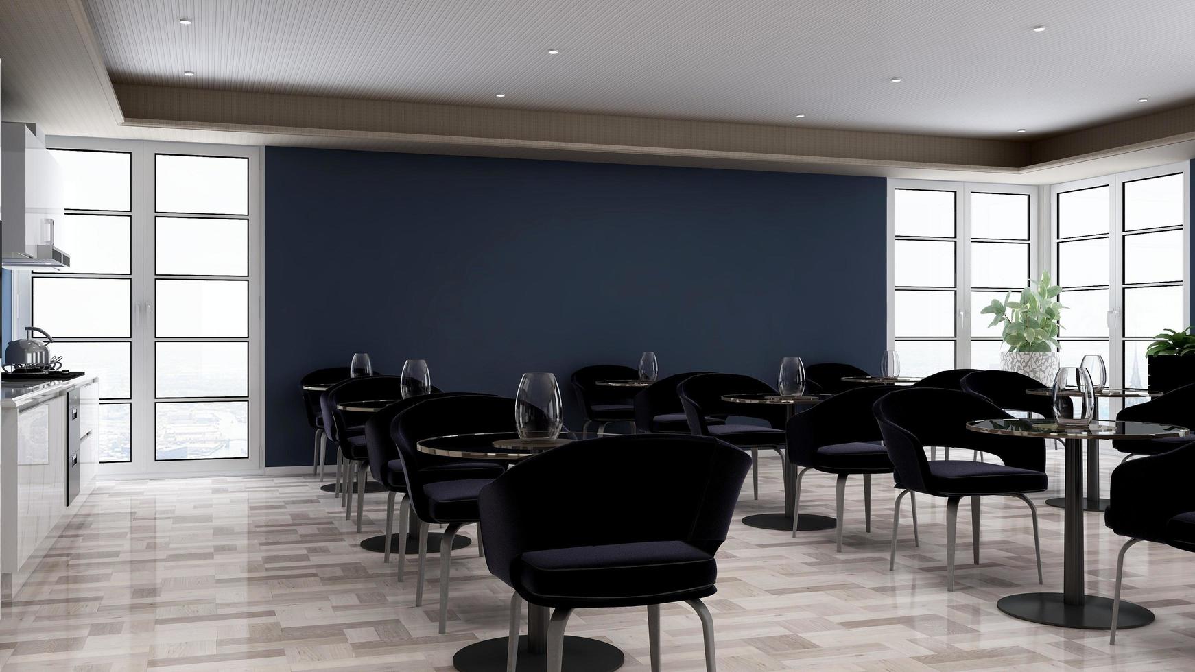 despensa de escritório moderno em renderização 3d de design de interiores foto