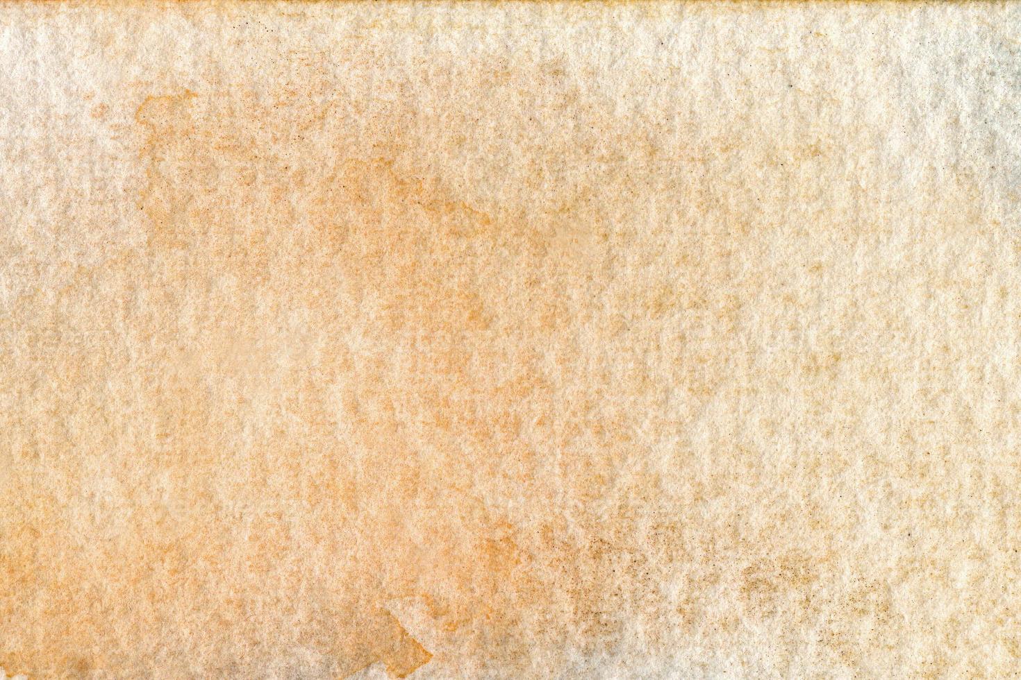 textura de papel aquarela granulada em branco colorida com cor marrom foto