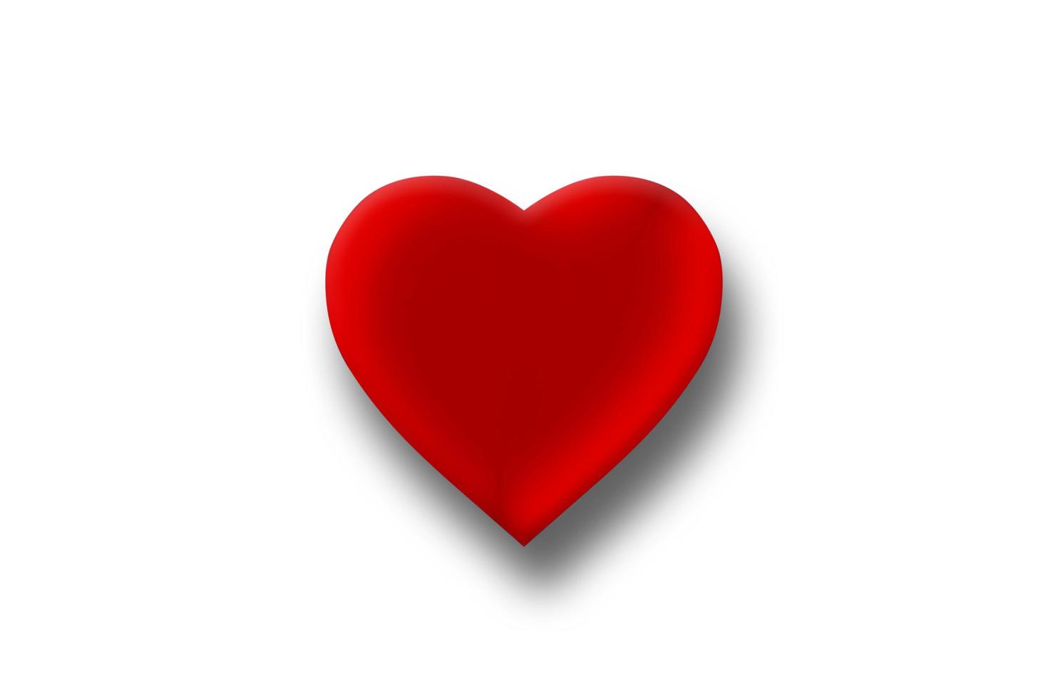 feliz Dia dos namorados. símbolo de amor em forma de coração. ilustração 3D foto