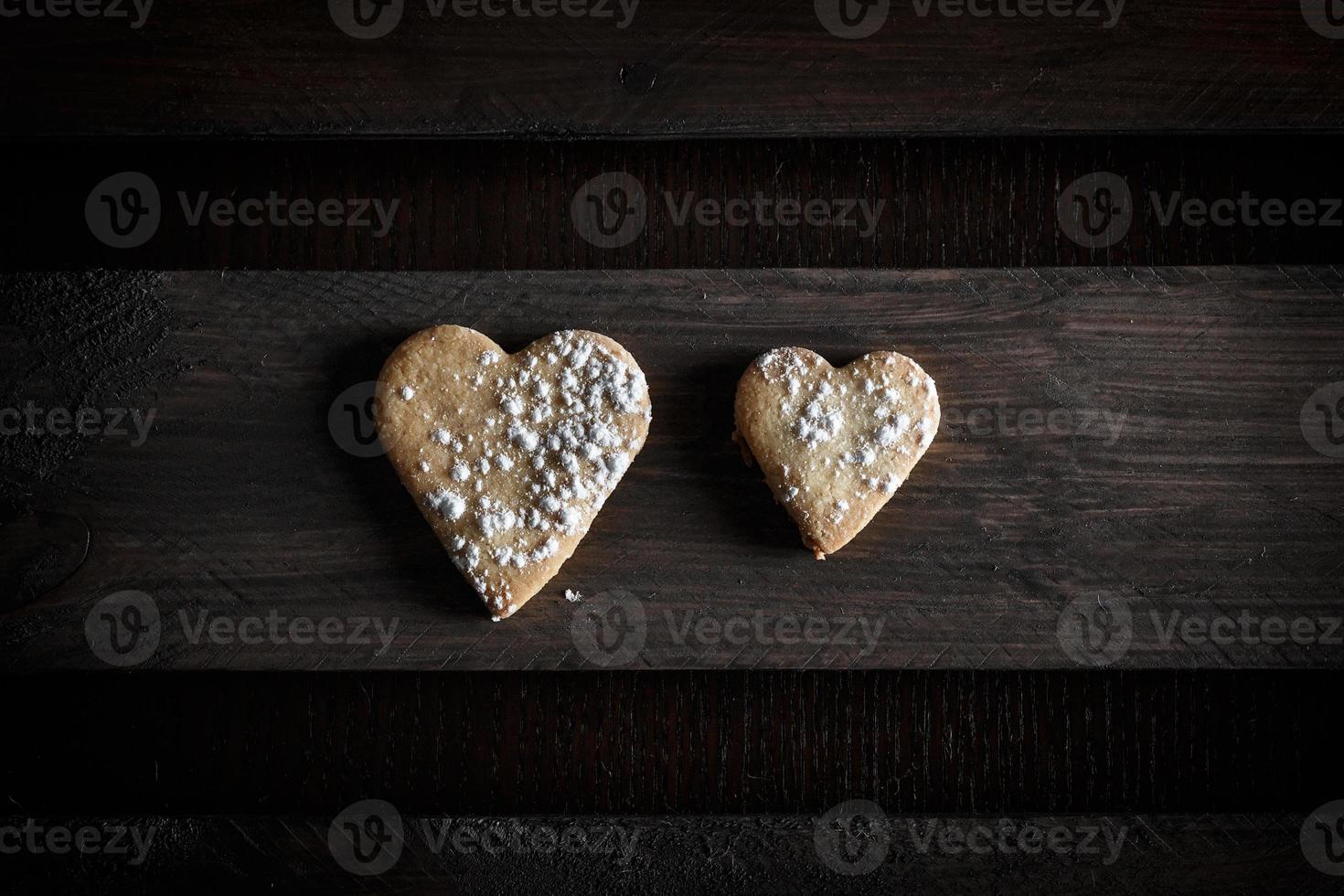 corações de biscoito. amor em casal. foto