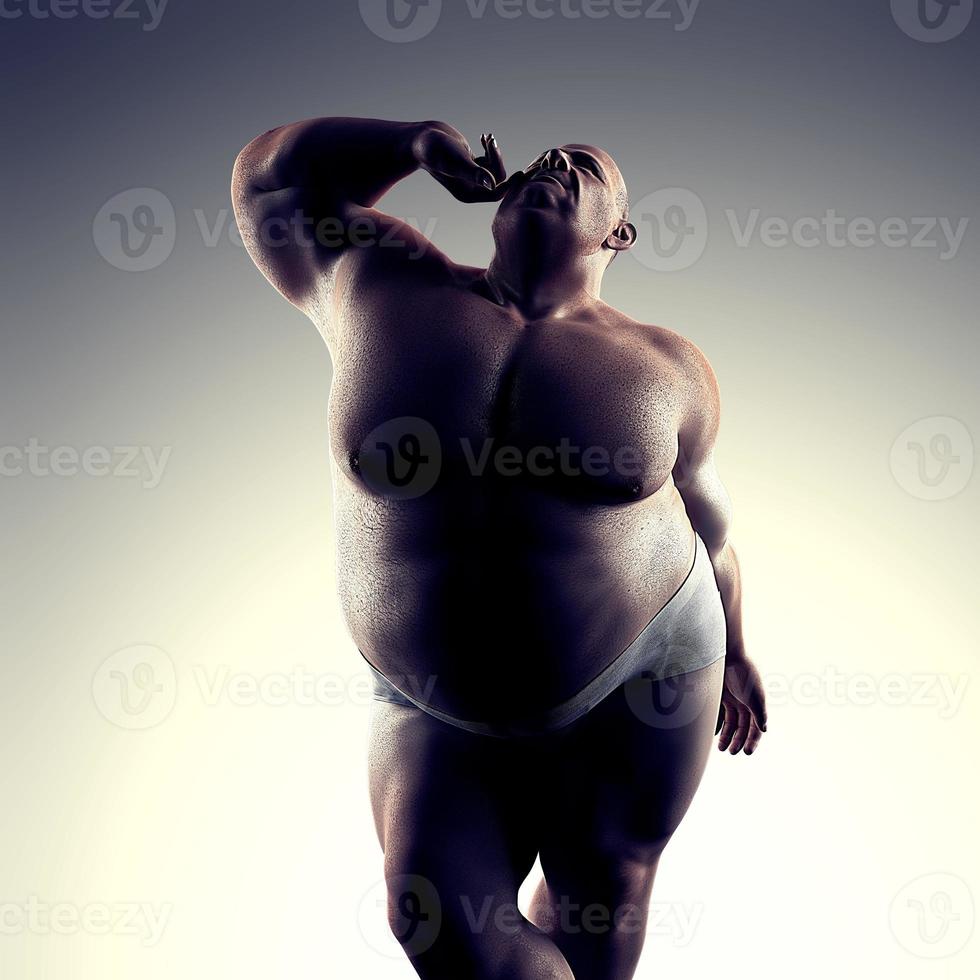 homem extremamente gordo foto