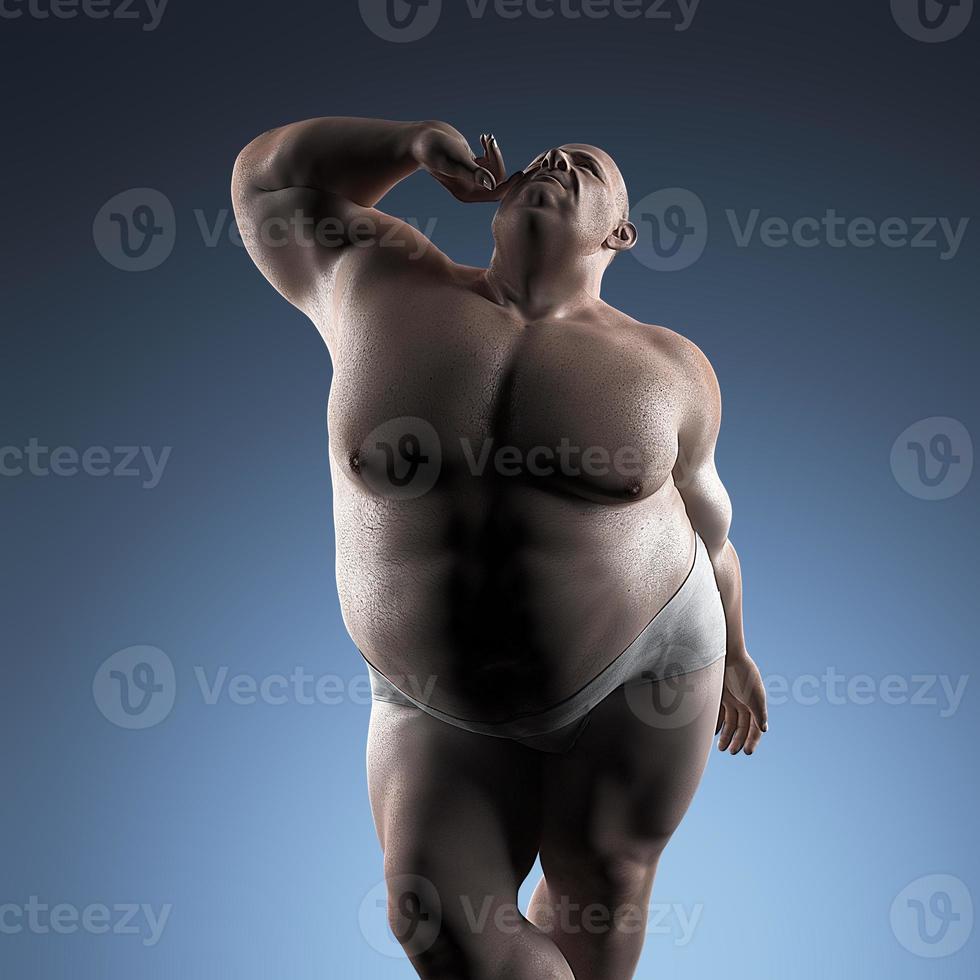 homem extremamente gordo foto