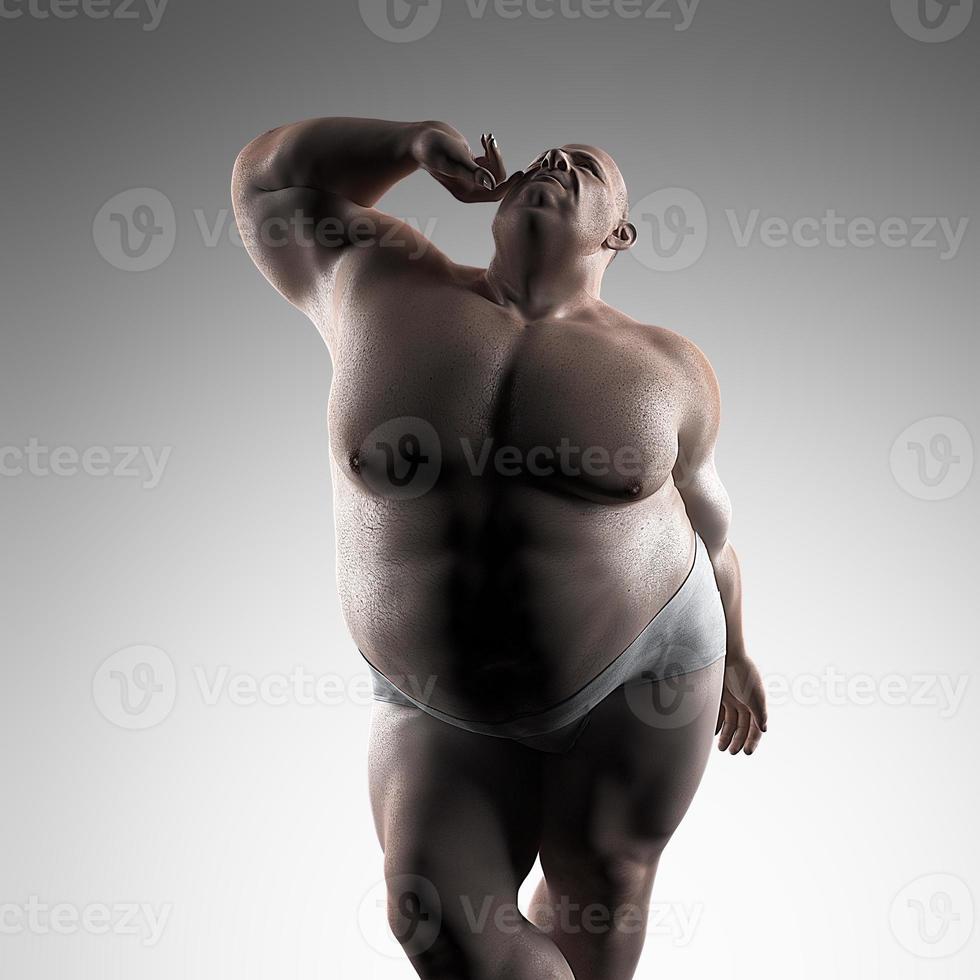 homem extremamente gordo foto