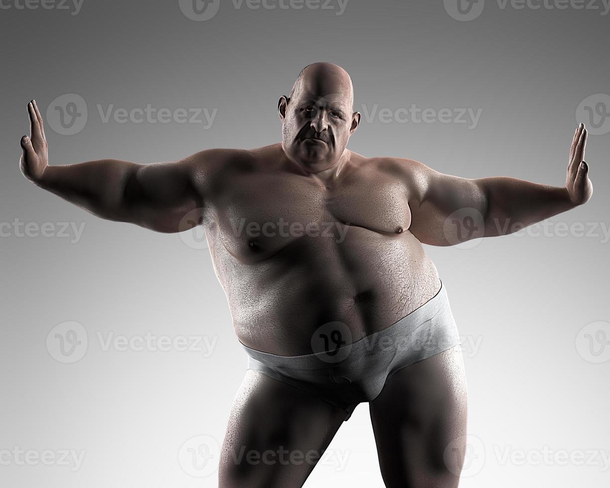 homem extremamente gordo foto