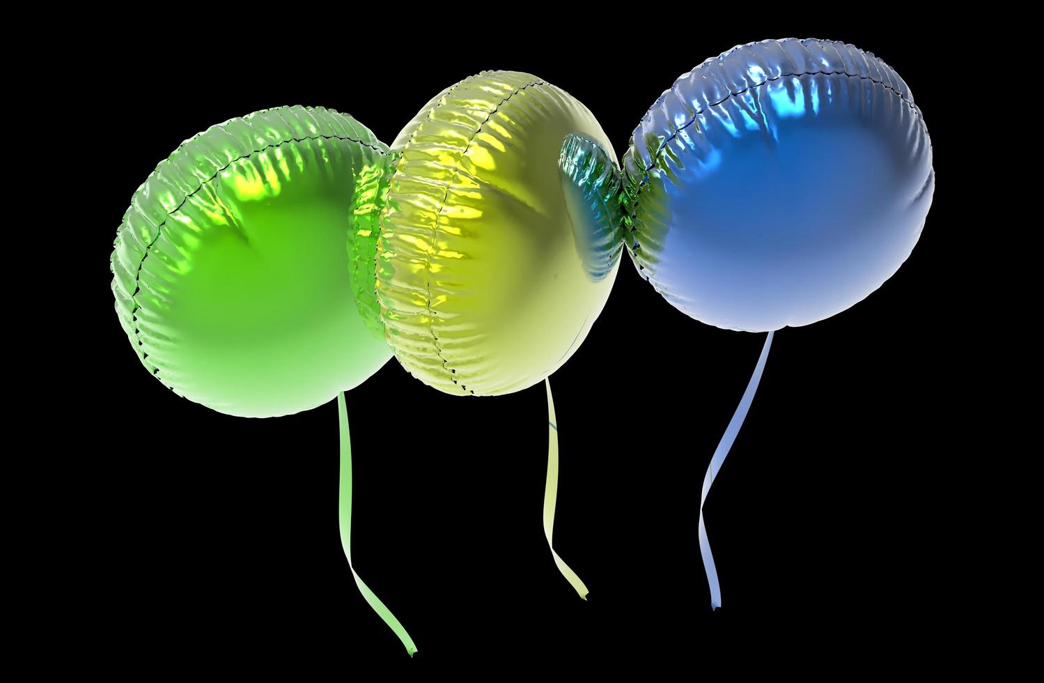ilustração 3d isolada de balões foto