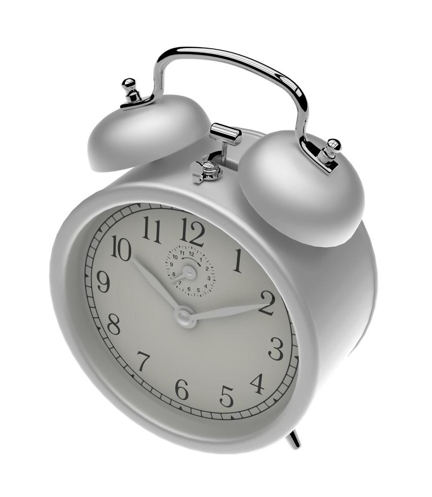 ilustração 3d do conceito de hora do alarme do cronômetro foto