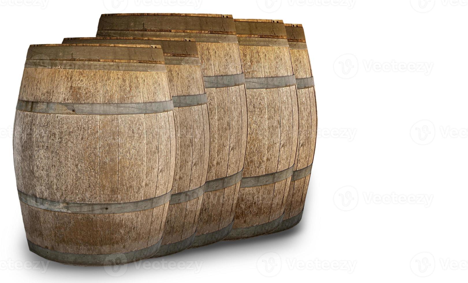 o barril de vinho com espaço de cópia foto
