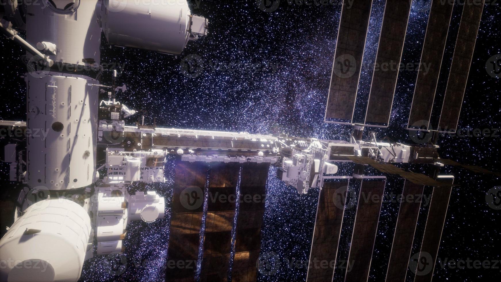 estação espacial internacional no espaço sideral foto