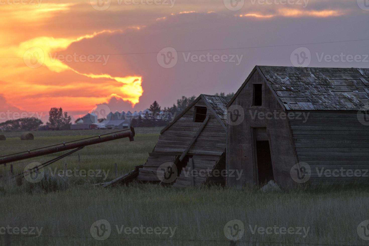 Sillouette Sunset Saskatchewan foto