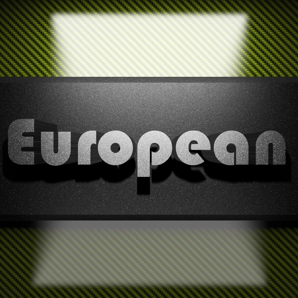 palavra europeia de ferro em carbono foto