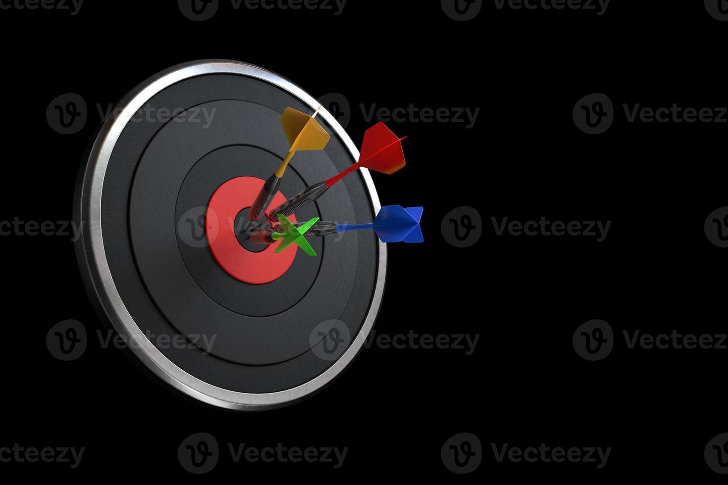 dardos estão voando em direção ao alvo, objetivo alcançado sucesso, conceito de negócio foto