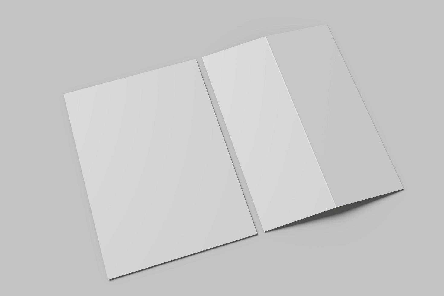 maquete a4, modelo em branco. renderização em 3d foto