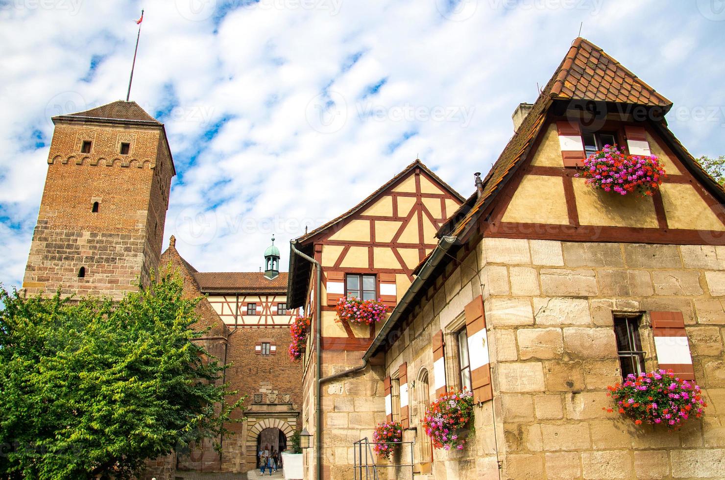 antigo castelo medieval torre pagã kaiserburg, nurnberg, alemanha foto