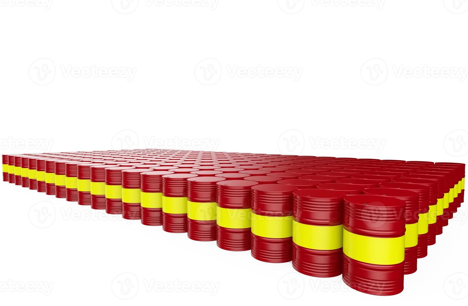 renderização de ilustração 3d de recipientes de metal vermelho da indústria petrolífera foto