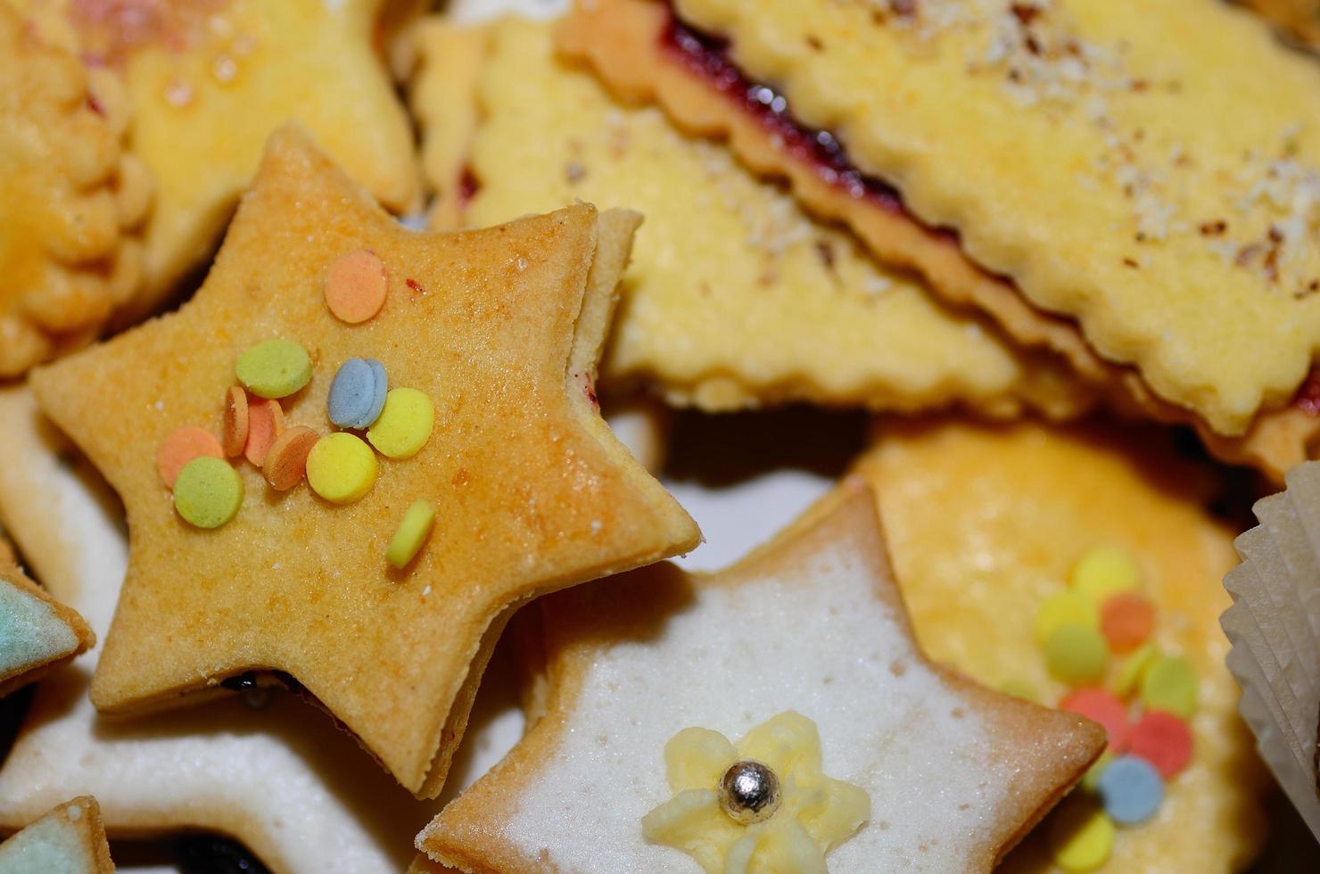 estrela de biscoitos de natal foto