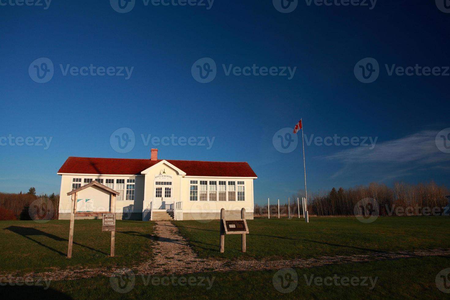 velha escola na hecla em manitoba foto