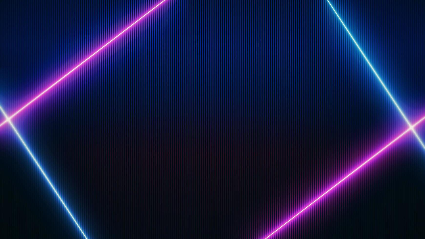 reflexo de lente brilhante néon abstrato colorido em fundo preto. laser show design colorido para tecnologias de publicidade de banners foto