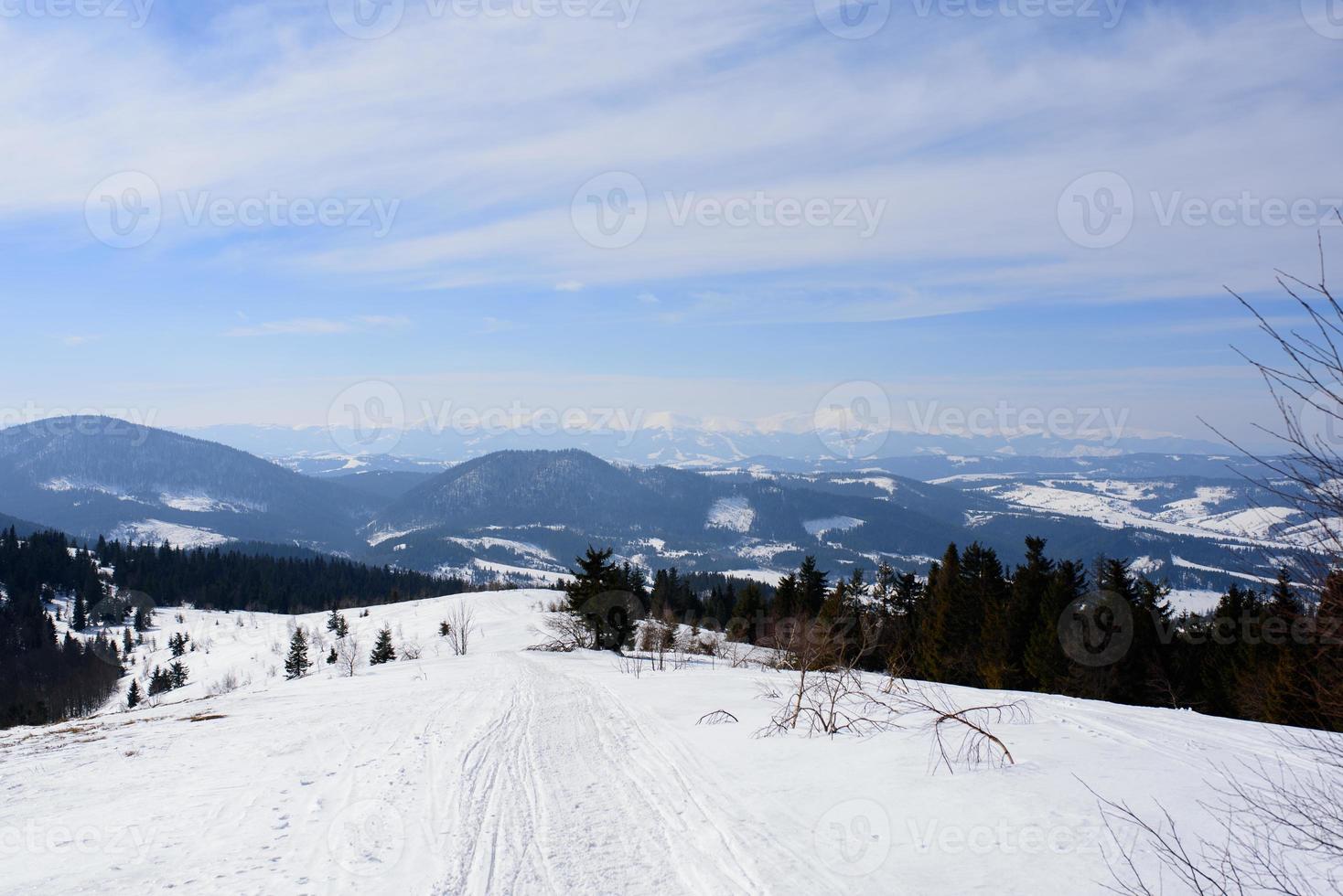 majestosa paisagem de inverno brilhando pela luz do sol da manhã. dramática cena de inverno. localização cárpatos, ucrânia, europa. mundo da beleza. estilo retrô e vintage, filtro suave. efeito de tonificação do instagram. foto