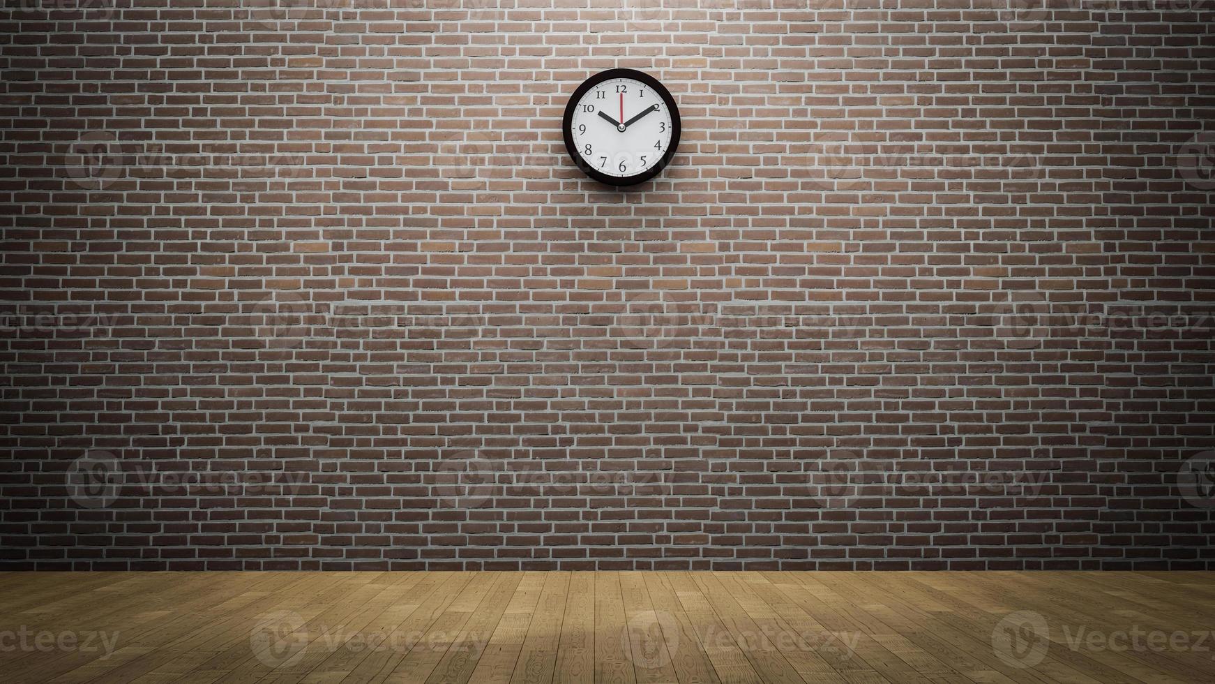 relógio de parede conceito de tempo de relógio de escritório renderização em 3d foto