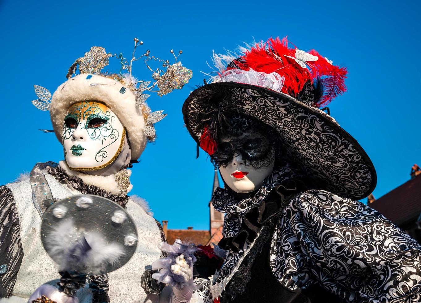 carnaval veneziano em rosheim, alsácia, frança. foto