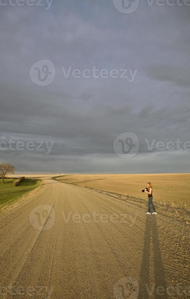 fotógrafo de paisagem jovem foto