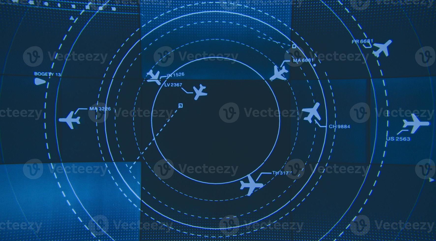 tela de simulação mostrando vários voos para transporte e passageiros. foto