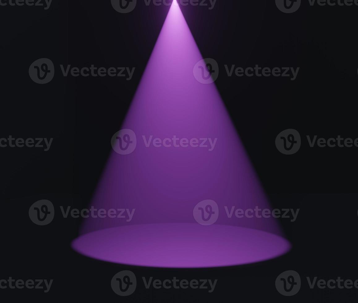 modelo de holofotes de cone de luz roxa foto